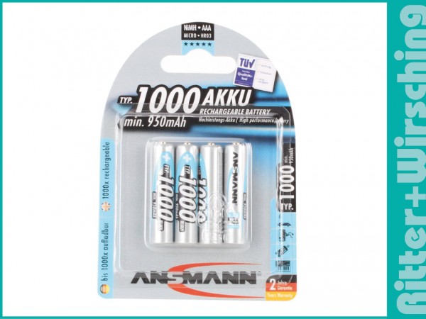 Ansmann Micro Akkus 800 mAh