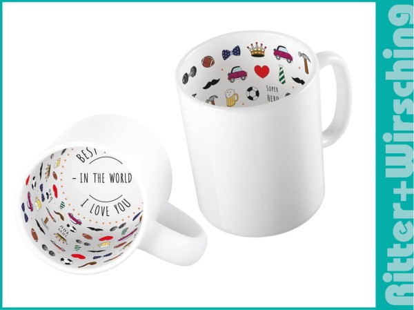 Motto-Tasse "I Love Dad"